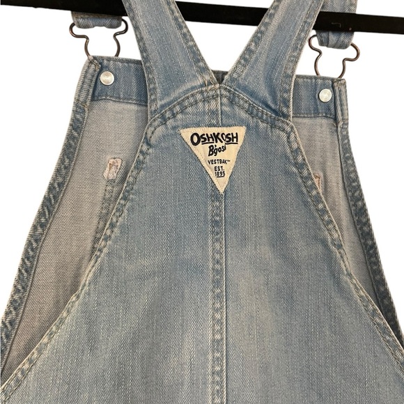 OshKosh B'gosh Light Blue Denim Overalls Girls Size 14/14A - Picture 6 of 7
